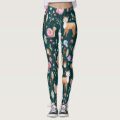 Waterverf Fairy Forest kinderpatroon Leggings (Voorkant)