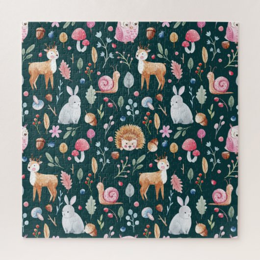 Waterverf Fairy Forest kinderpatroon Legpuzzel (Verticaal)