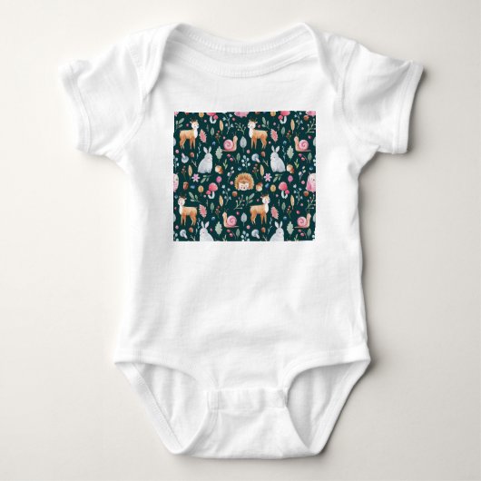 Waterverf Fairy Forest kinderpatroon Romper (Voorkant)
