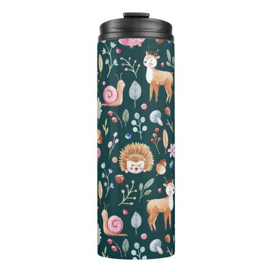 Waterverf Fairy Forest kinderpatroon Thermosbeker (Voorkant)