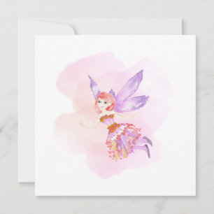 Waterverf Fairy Invitation Kaart