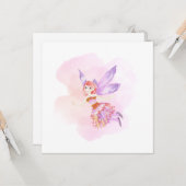 "Waterverf Fairy" Kaart (Voorkant / Achterkant in situ)