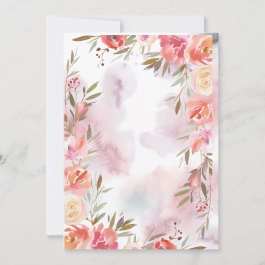 Waterverf Fairy verjaardagsuitnodiging Kaart (Achterkant)