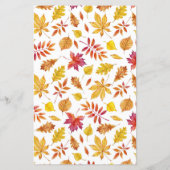 Waterverf Fall verlaat herfstbruiloft (Achterkant)