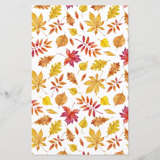 Waterverf Fall verlaat herfstbruiloft (Achterkant)