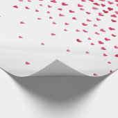 Waterverf Falling Hearts Valentijnsdag Cadeaupapier (Hoek)