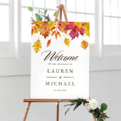 Waterverf Falling Leaves Autumn Wedding Welkom Poster