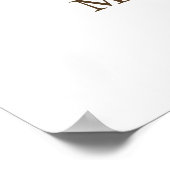 Waterverf Falling Leaves Autumn Wedding Welkom Poster (Hoek)