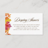 Waterverf Falling Leaves Garland Display Shower Informatiekaartje (Voorkant)