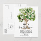 Waterverf - Familie - Boom reünie QR uitnodigen Uitnodiging Briefkaart (Voorkant / Achterkant)