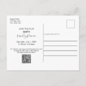 Waterverf - Familie - Boom reünie QR uitnodigen Uitnodiging Briefkaart (Achterkant)