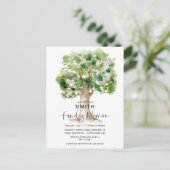 Waterverf - Familie - Boom reünie QR uitnodigen Uitnodiging Briefkaart (Staand voorkant)