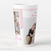 Waterverf Familie Foto Collage Moederdag Coffe Latte Mok (Voorkant)