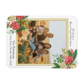 Waterverf Familie Foto Merry en Bright Holiday Magneet (Horizontaal)