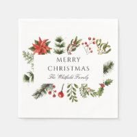 Waterverf Familie Kerstpapier