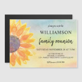 Waterverf Familie reunion MagnetIc Magnetische Uitnodiging (Voorkant / Achterkant)