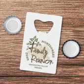 Waterverf Family Reunion Script Tree Naam Jaar Creditkaart Flessenopener