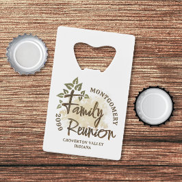 Waterverf Family Reunion Script Tree Naam Jaar Creditkaart Flessenopener