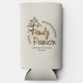 Waterverf Family Reunion Script Tree Naam Jaar Seltzer Blikjeskoeler (Voorkant)