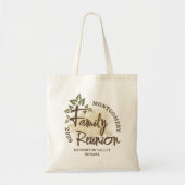 Waterverf Family Reunion Script Tree Naam Jaar Tote Bag (Voorkant)