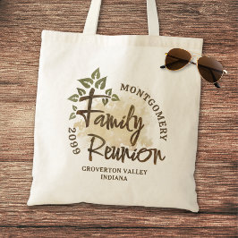Waterverf Family Reunion Script Tree Naam Jaar Tote Bag