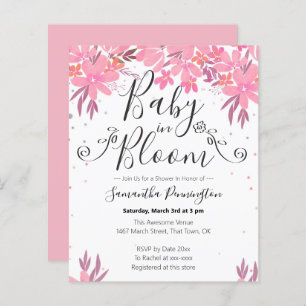 Waterverf Fancy Baby van het Manuscript Floral in 