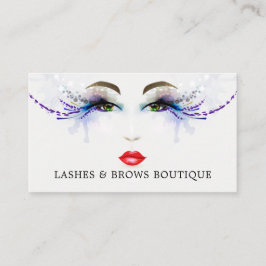 Waterverf Fancy Eyelash Face Professional Visitekaartje