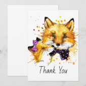 Waterverf Fancy oxiden Bedankkaart (Voorkant / Achterkant)