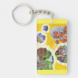 Waterverf Fantasie Godin Dromen Liefde Dimensie Sleutelhanger