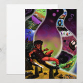 waterverf fantasie kunst krijger geheime dimensies (Voorkant / Achterkant)