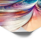 Waterverf Fantasy Abstract Modern Fractal Flower Foto Afdruk (Hoek)