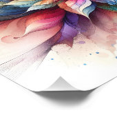 Waterverf Fantasy Abstract Modern Fractal Flower Foto Afdruk (Hoek)