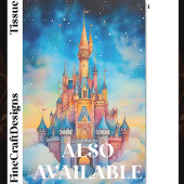 Waterverf Fantasy Castle in Clouds CJ9 Decoupage Tissuepapier