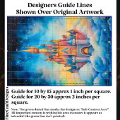 Waterverf Fantasy Castle in Clouds CJ9 Decoupage Tissuepapier