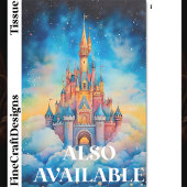 Waterverf Fantasy Castle in Clouds CK1 Decoupage Tissuepapier
