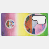 Waterverf Fantasy Dimensions Piramide Droomwerelde Samsung Galaxy Hoesje (Achterkant horizontaal)