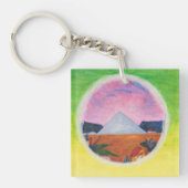 Waterverf Fantasy Dimensions Piramide Droomwerelde Sleutelhanger (Voorkant)