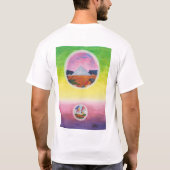 Waterverf Fantasy Dimensions Piramide Droomwerelde T-shirt (Achterkant)
