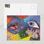 Waterverf Fantasy Dimensions Vrouw Opal Surreal Briefkaart (Voorkant / Achterkant)