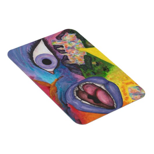 Waterverf Fantasy Dimensions Vrouw Opal Surreal Magneet (Rechterzijde)