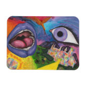 Waterverf Fantasy Dimensions Vrouw Opal Surreal Magneet (Horizontaal)