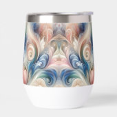 Waterverf Fantasy Floral Pastel Blauw & Crème (Links)