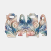 Waterverf Fantasy Floral Pastel Blauw & Crème Bedankdoosjes (Uitgevouwen)