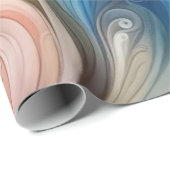 Waterverf Fantasy Floral Pastel Blauw & Crème Cadeaupapier (Rol Hoek)