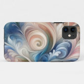 Waterverf Fantasy Floral Pastel Blauw & Crème Case-Mate iPhone Case (Achterkant (horizontaal))