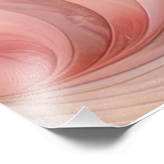 Waterverf Fantasy Floral Pastel Blauw & Crème Foto Afdruk (Hoek)