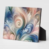 Waterverf Fantasy Floral Pastel Blauw & Crème Fotoplaat (Zijkant)