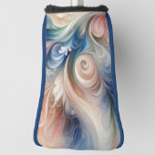 Waterverf Fantasy Floral Pastel Blauw & Crème Golfheadcover (Draai 90)