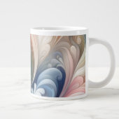 Waterverf Fantasy Floral Pastel Blauw & Crème Grote Koffiekop (Rechts)