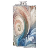 Waterverf Fantasy Floral Pastel Blauw & Crème Heupfles (Links)